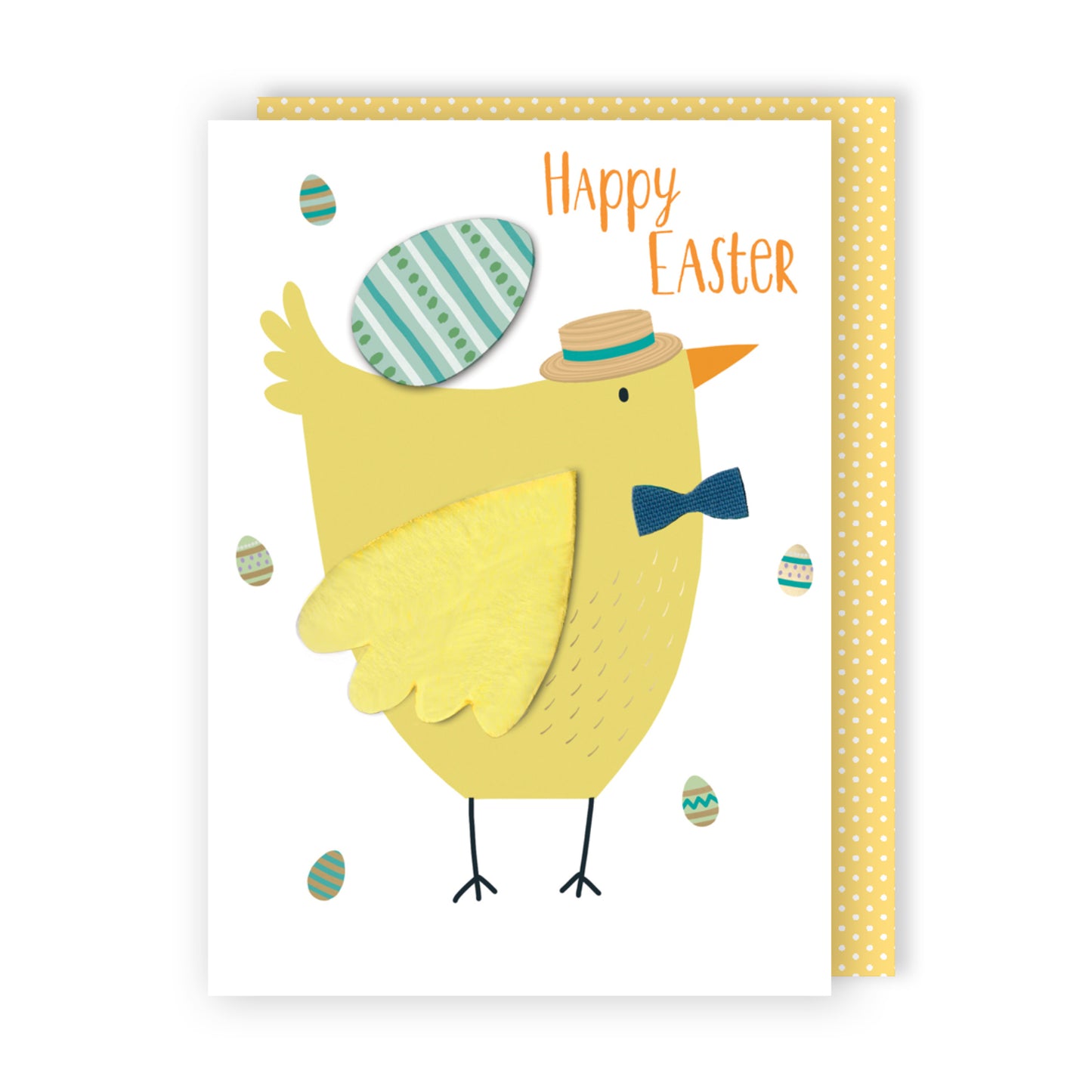 Embellished Happy Easter Chick-A-Doodle-Doo Hand-Finished Easter Greeting Card