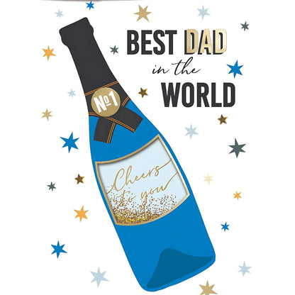 Best Dad In The World Embellished Father's Day Card