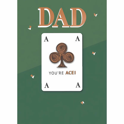 Dad You're Ace Foiled Embellished Father's Day Card