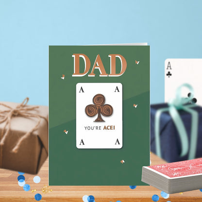 Dad You're Ace Foiled Embellished Father's Day Card