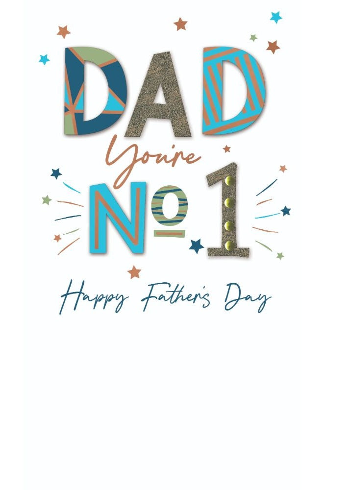 Dad You're No1 Happy Father's Day Card