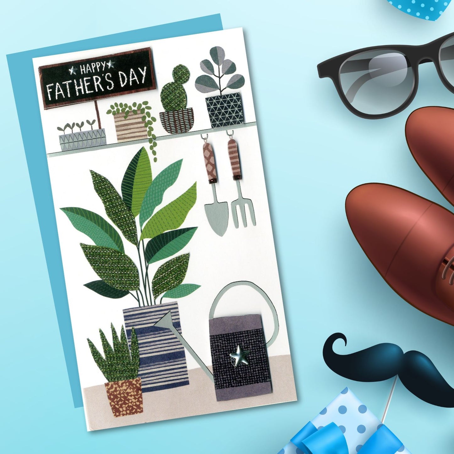 Happy Father's Day Bloomin' Fun! Hand-Finished Father's Day Greeting Card