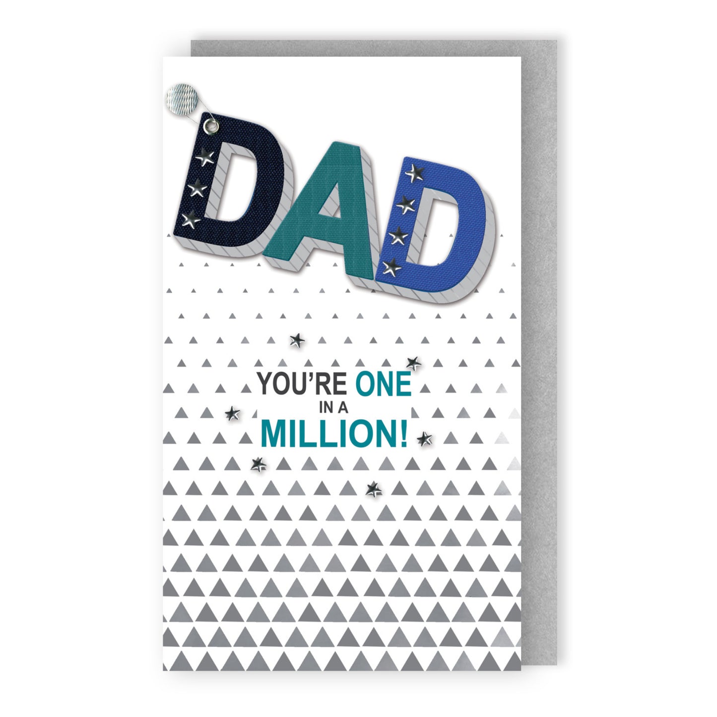 Hand-Finished Father's Day Card Dad You're One In A Million Embellished Card