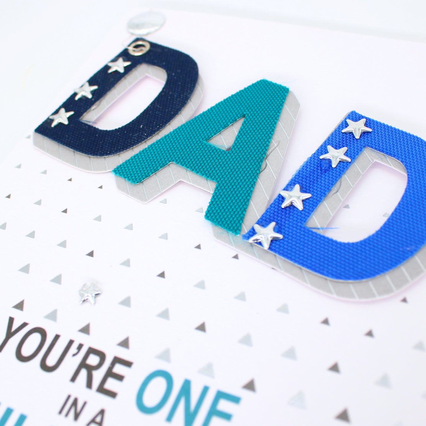 Hand-Finished Father's Day Card Dad You're One In A Million Embellished Card