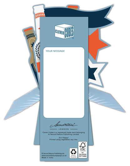 Clever Cubes Pop Up Beers Cheers Dad Father's Day Pop Up Greeting Card