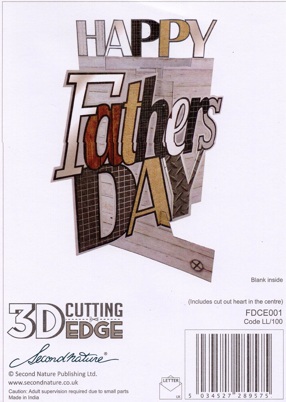Happy Father's Day 3D Cutting Edge Greeting Card