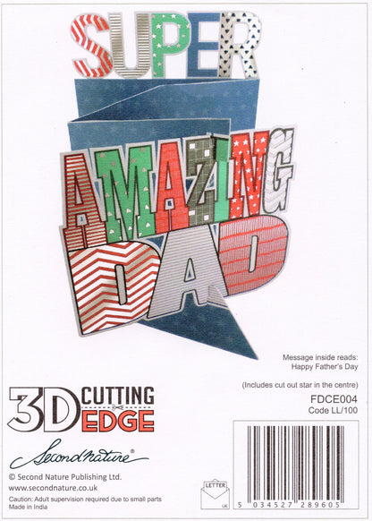 Super Amazing Dad 3D Cutting Edge Father's Day Card
