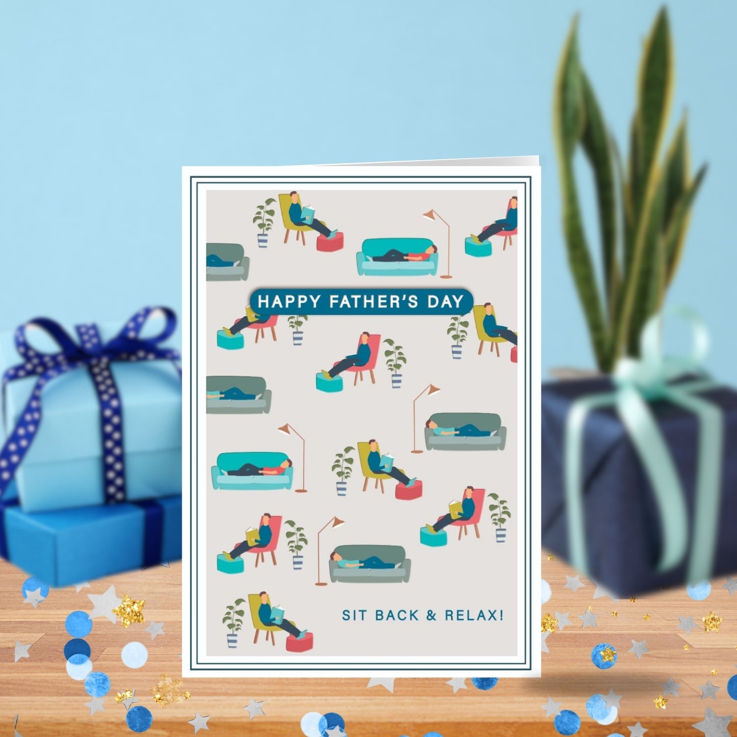 Happy Father's Day Sit & Relax Father's Day Card