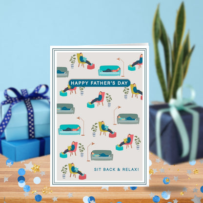 Happy Father's Day Sit & Relax Father's Day Card