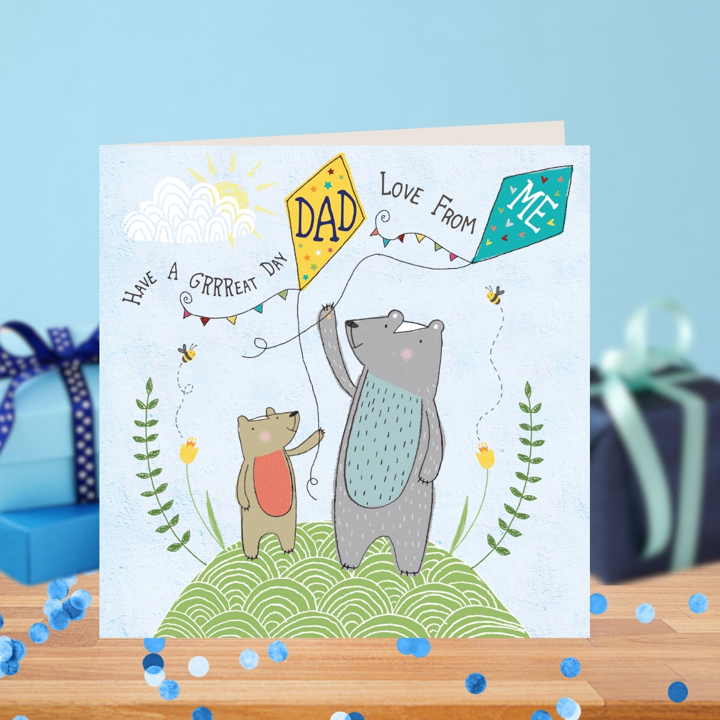 Great Day Dad Father's Day Forest Friends Greeting Card