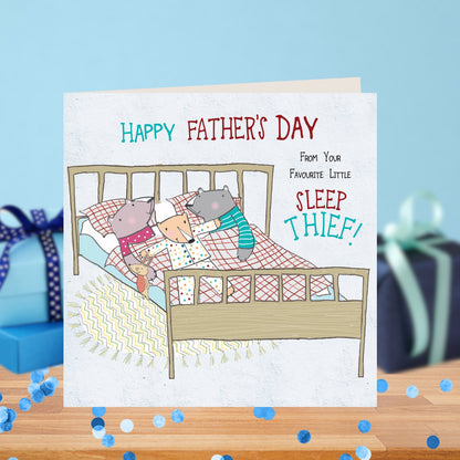 Sleep Thief Father's Day Forest Friends Greeting Card