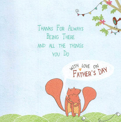 Call Dad Father's Day Forest Friends Greeting Card