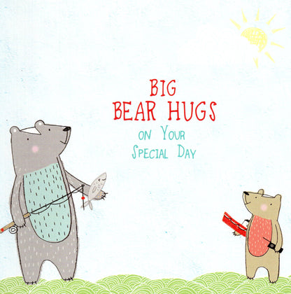 Best Dad Father's Day Forest Friends Greeting Card