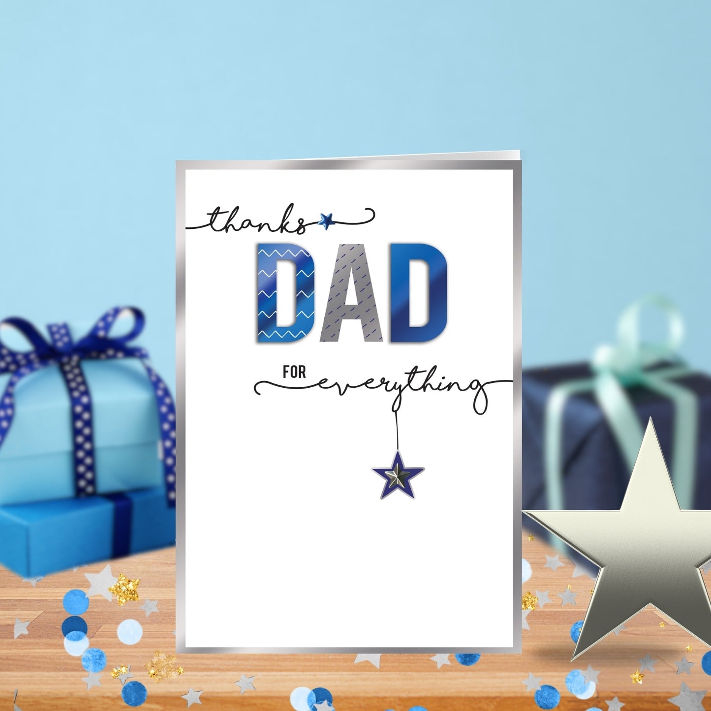 Thanks Dad For Everything Embellished Father's Day Card
