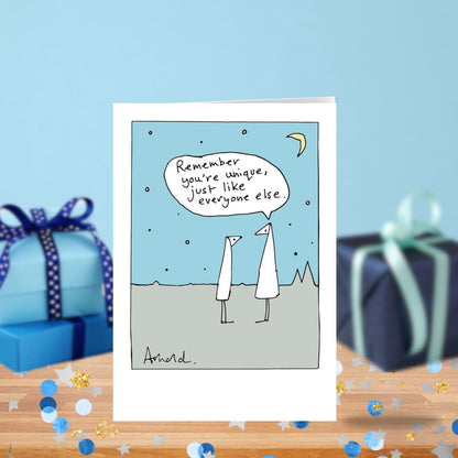 Funny Dad Advice You're Unique Humour Father's Day Card