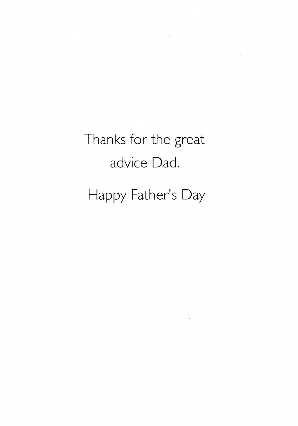 Funny Dad Advice You're Unique Humour Father's Day Card