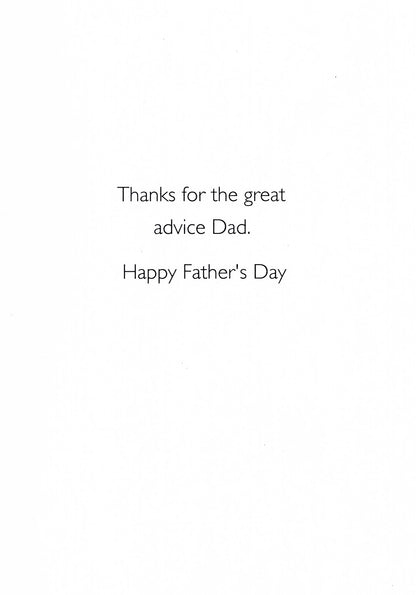 Funny Dad Advice You're Unique Humour Father's Day Card