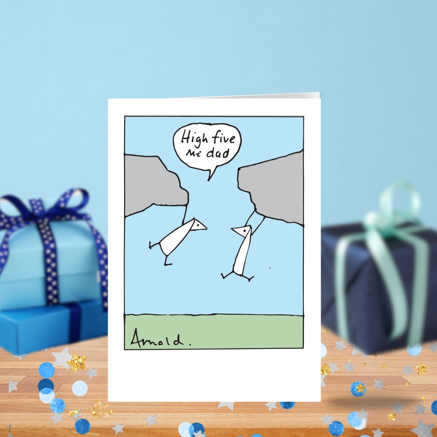 Funny High Five Me Dad Humour Father's Day Card – Love Kate's