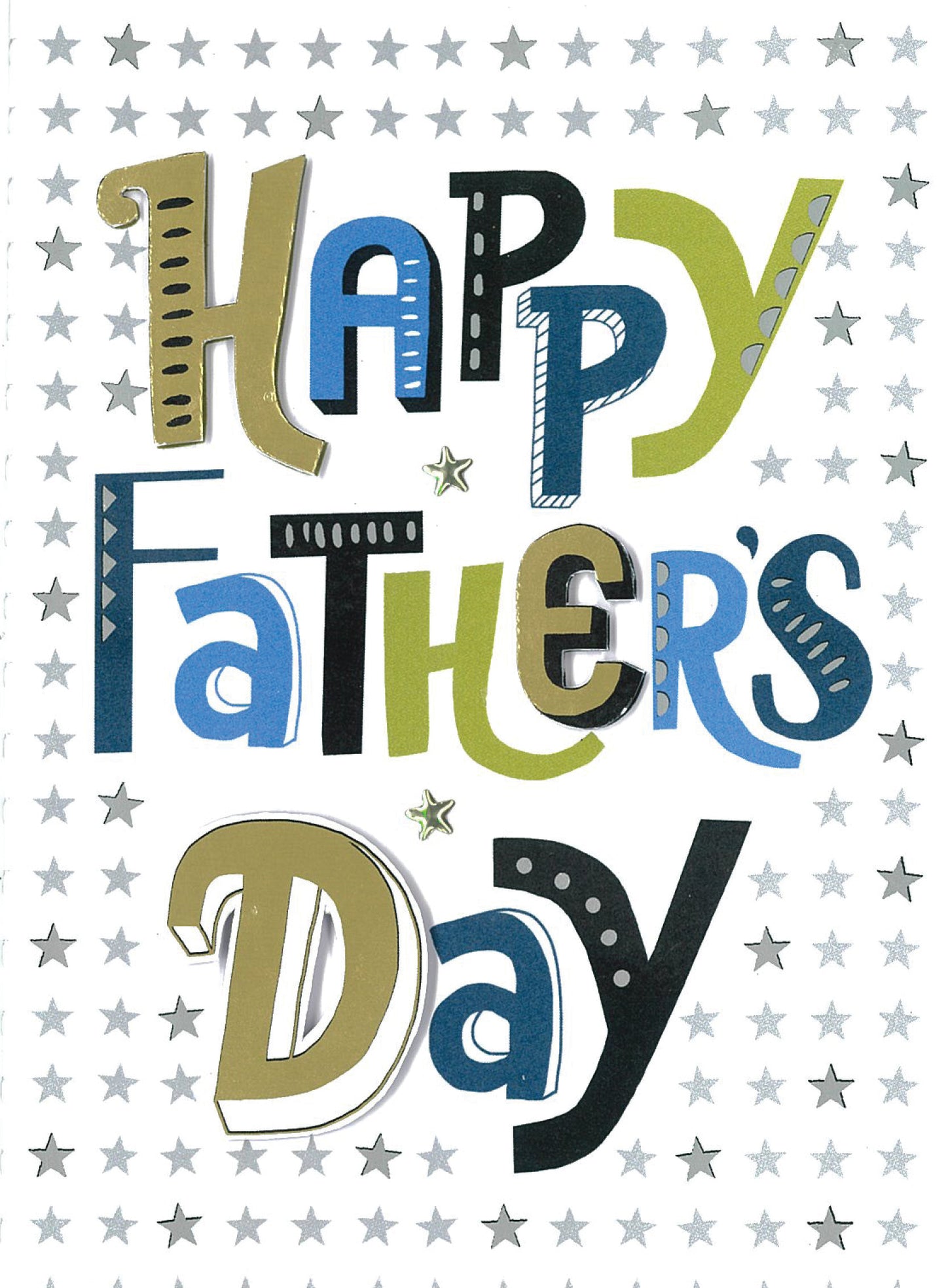 Happy Father's Day Star Father Embellished Father's Day Greeting Card