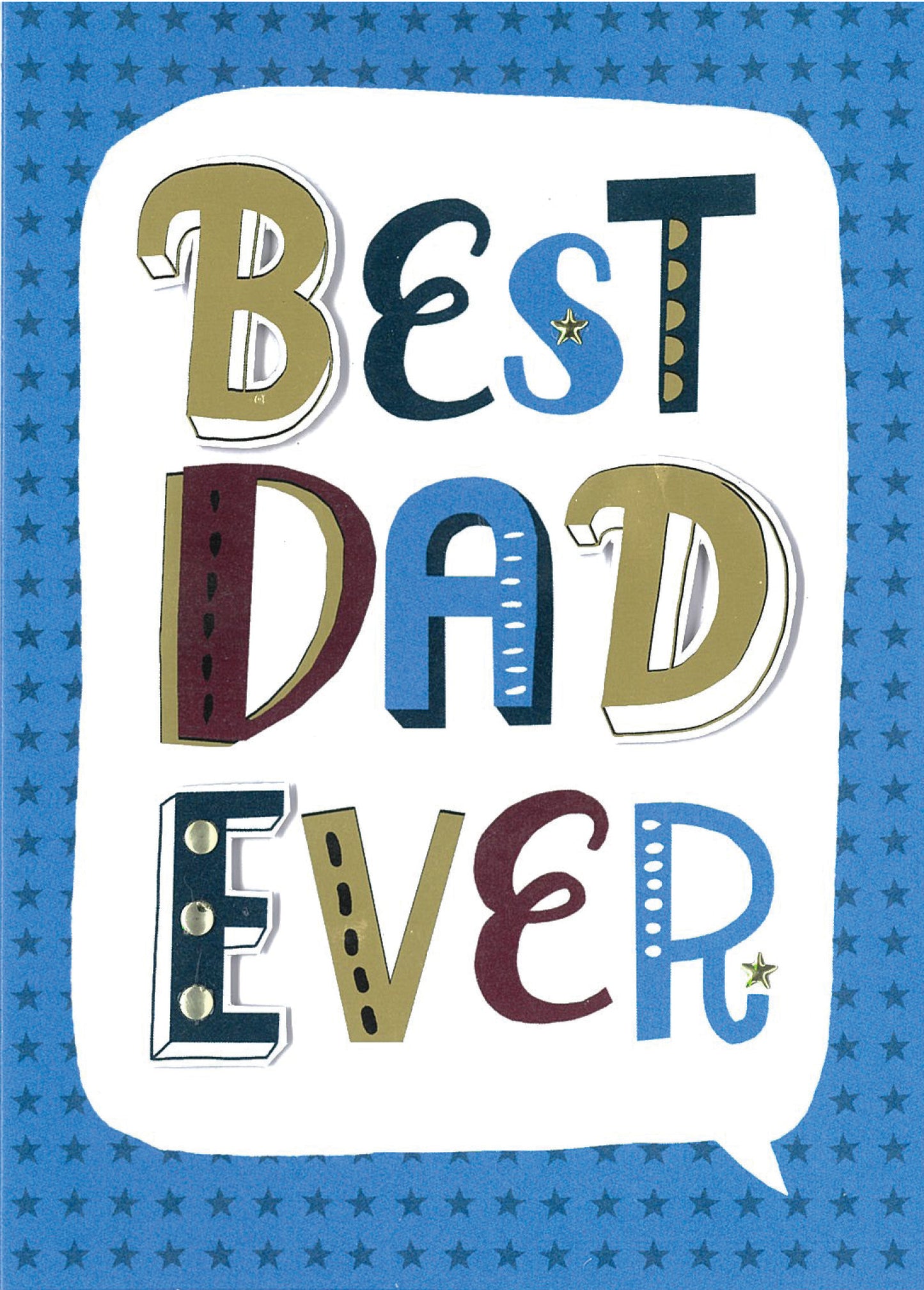 Best Dad Ever Best Day Ever! Embellished Father's Day Greeting Card