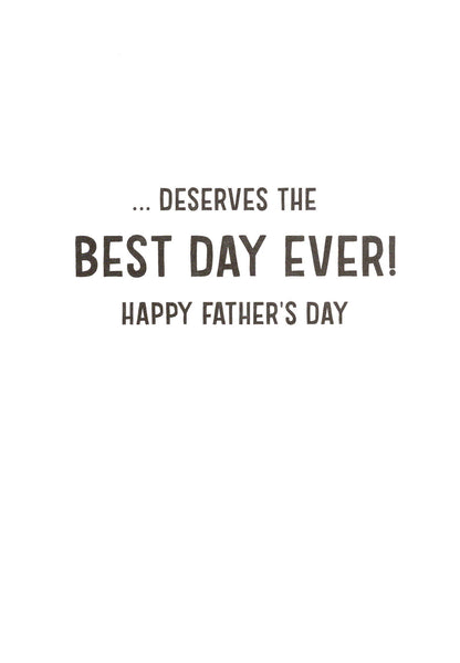 Best Dad Ever Best Day Ever! Embellished Father's Day Greeting Card