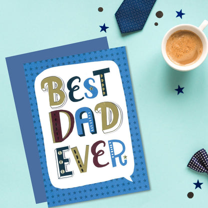 Best Dad Ever Best Day Ever! Embellished Father's Day Greeting Card