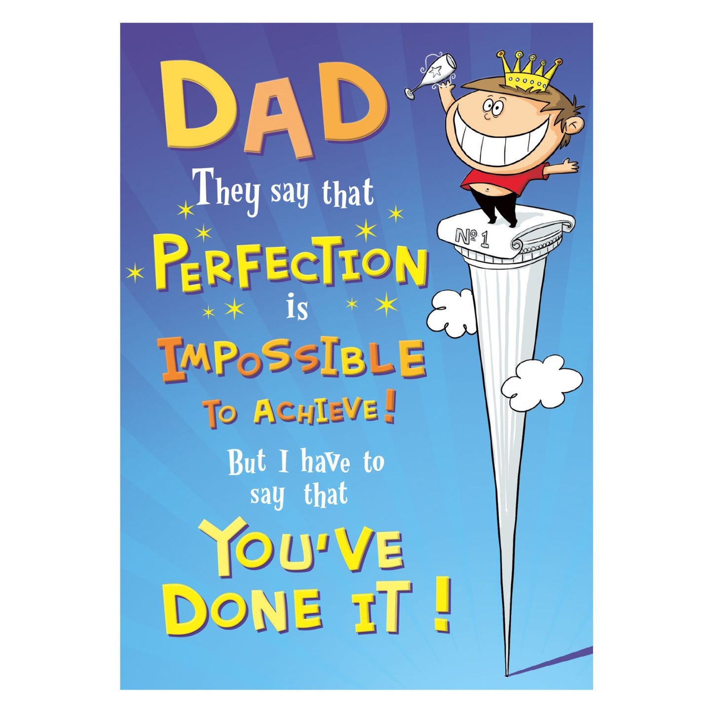 Funny Father's Day Card Dad From The Perfect Son Joke Greeting Card