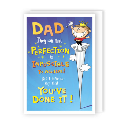 Funny Father's Day Card Dad From The Perfect Son Joke Greeting Card