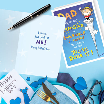 Funny Father's Day Card Dad From The Perfect Son Joke Greeting Card