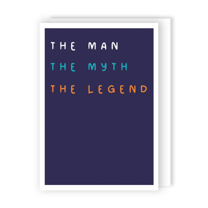 Father's Day Card The Man, The Myth, The Legend Tribute To Dad Greeting Card
