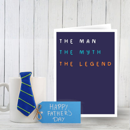 Father's Day Card The Man, The Myth, The Legend Tribute To Dad Greeting Card