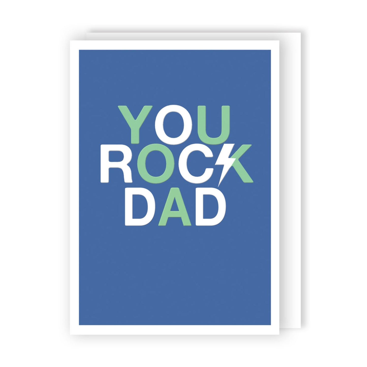 Father's Day Card You Rock Dad Lightning Bolt Bold Greeting Card For Cool Dads