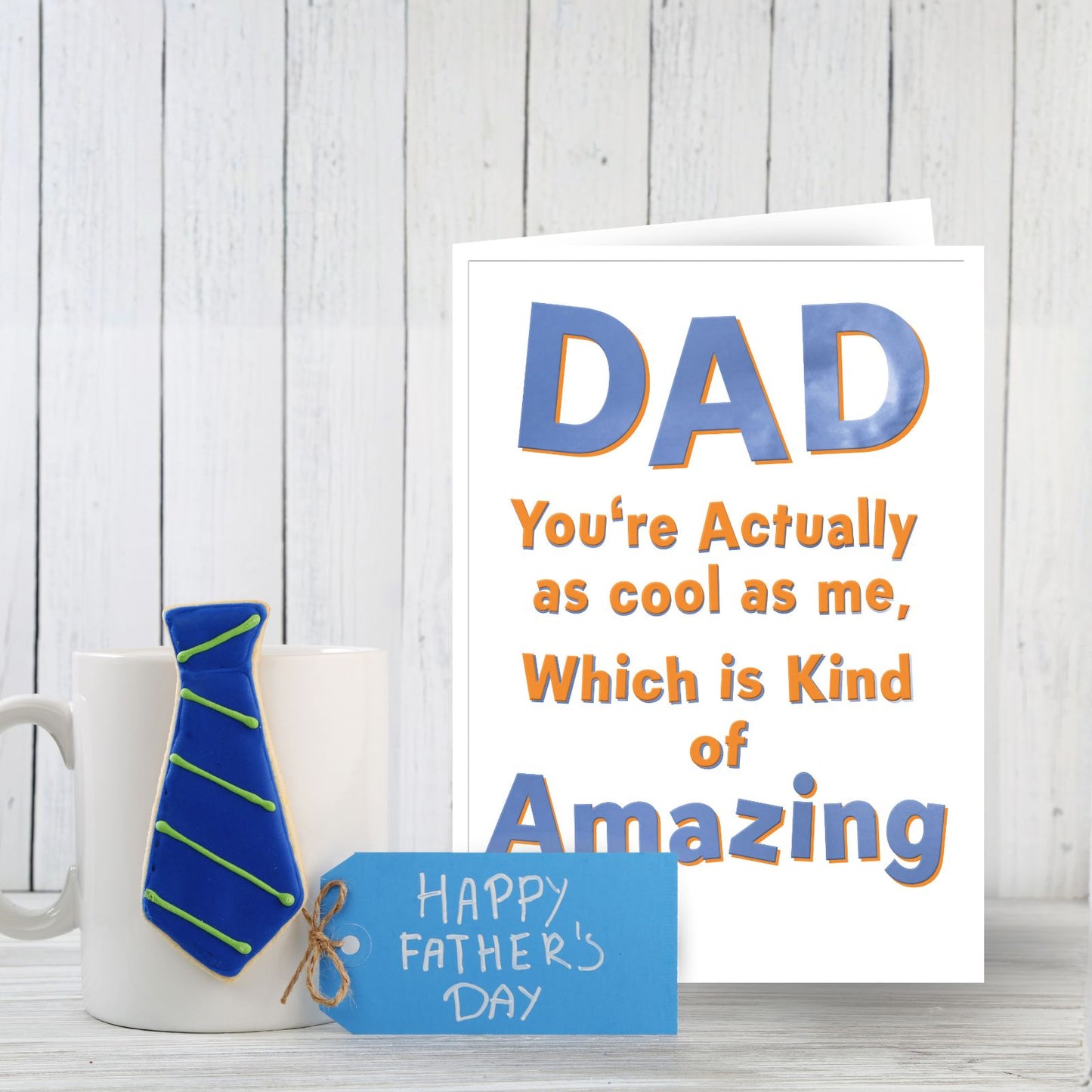 Funny Father's Day Card Dad You're As Cool As Me Joke Card For Amazing Dad