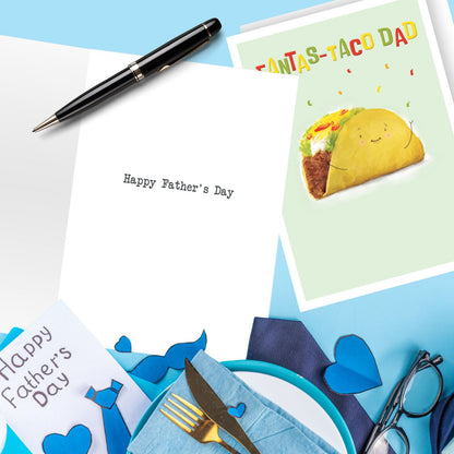 Funny Father's Day Card Fantas-Taco Dad Taco Themed Happy Father's Day Card