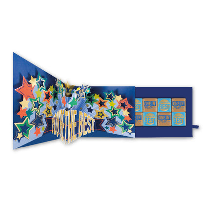 Pop Up Father's Day Card & Chocolate Treat Tray Best Dad Card & Gift