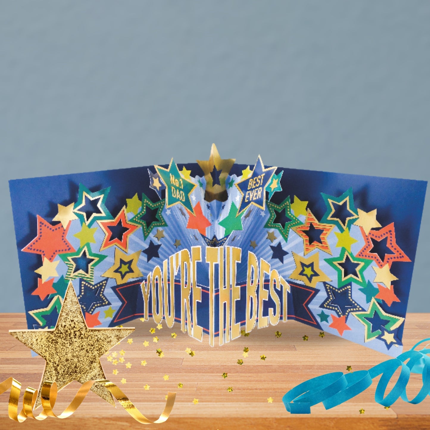 Pop Up Father's Day Card & Chocolate Treat Tray Best Dad Card & Gift