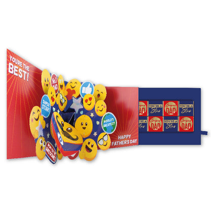 Pop Up Father's Day Card & Chocolate Treat Tray Super Dad Card & Gift