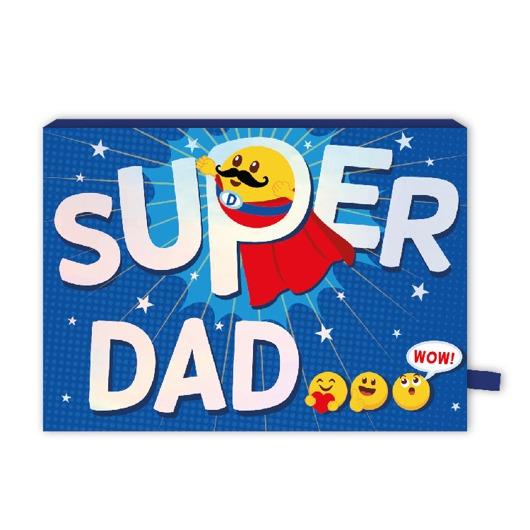 Pop Up Father's Day Card & Chocolate Treat Tray Super Dad Card & Gift