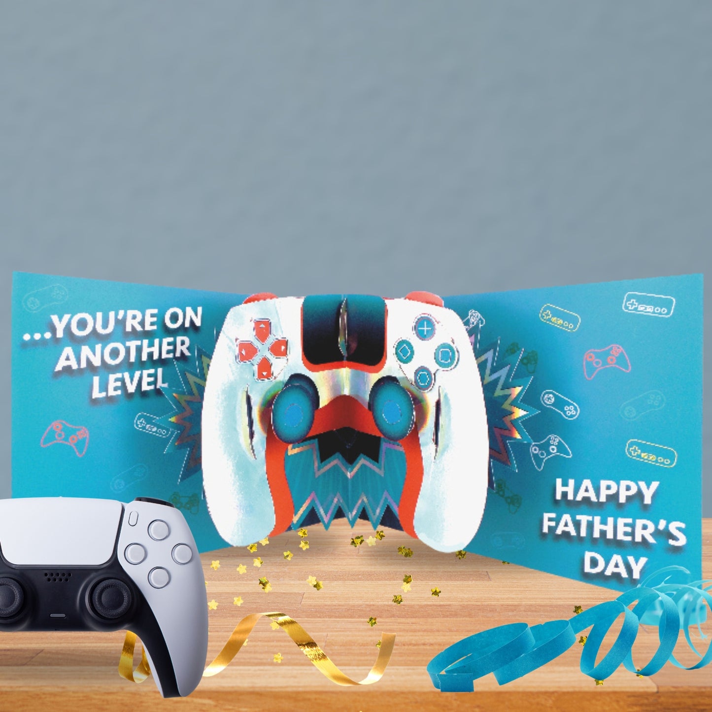 Pop Up Father's Day Card & Chocolate Treat Tray Gamer Dad Card & Gift