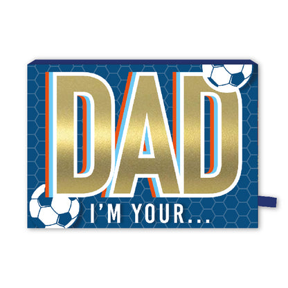 Pop Up Father's Day Card & Chocolate Treat Tray No.1 Football Fan Card & Gift