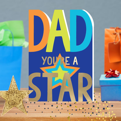 Dad You're A Star & Deserve The Best Father's Day Greeting Card