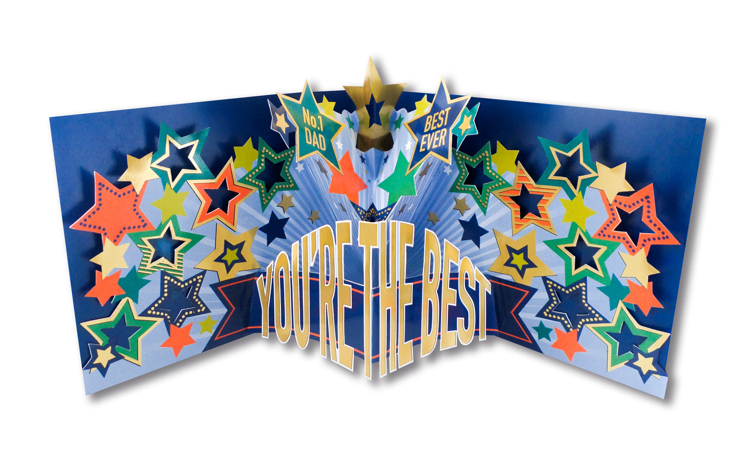 Dad Happy Father's Day Twinkle-Tastic Fun! Pop Up Father's Day Greeting Card