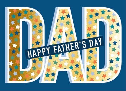 Dad Happy Father's Day Twinkle-Tastic Fun! Pop Up Father's Day Greeting Card