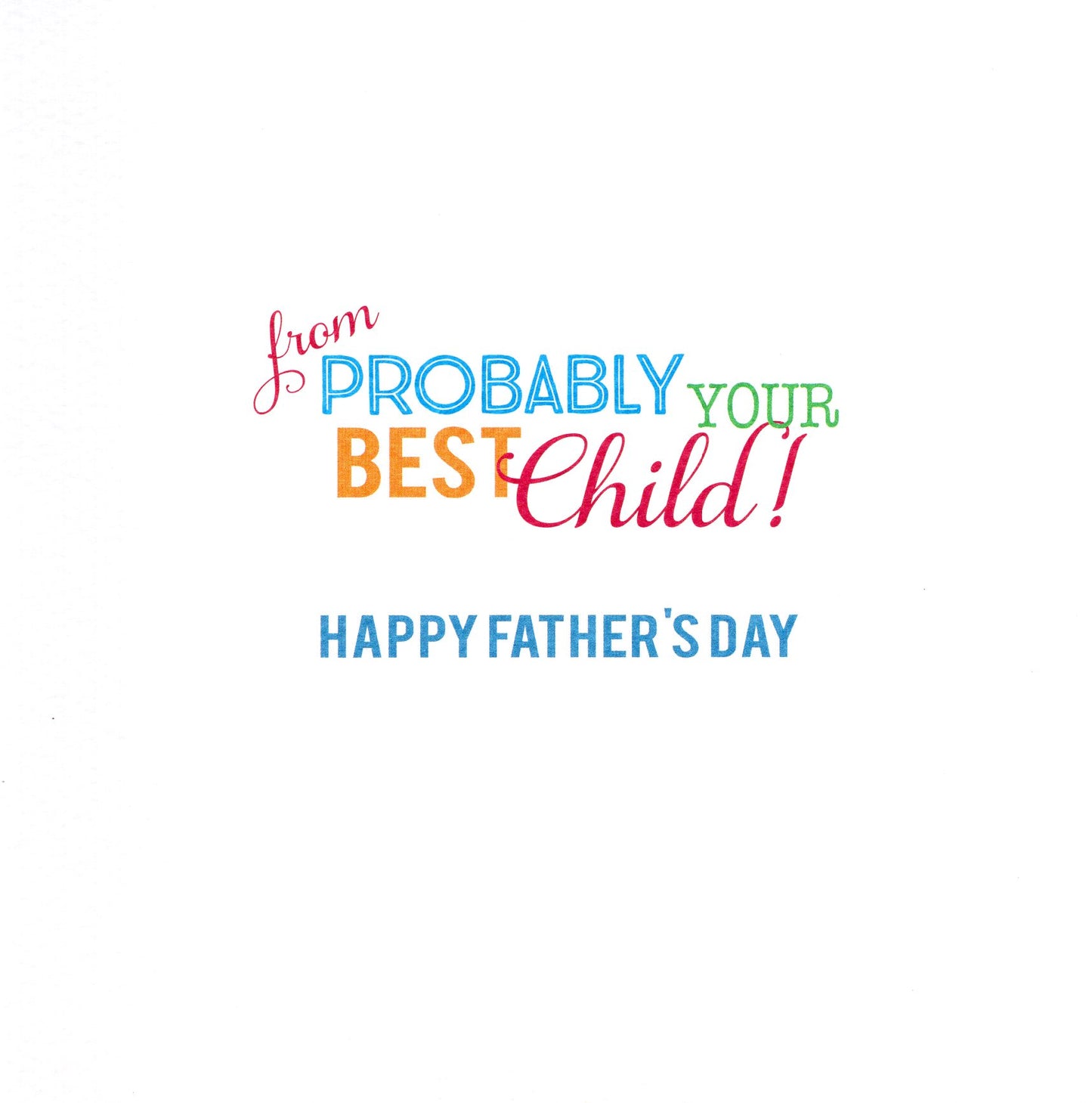 Best Dad Father's Day Square Script Greeting Card