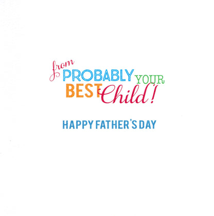 Best Dad Father's Day Square Script Greeting Card