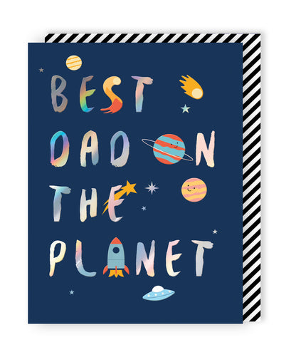 Best Dad On The Planet Galactic Super Dad! Father's Day Greeting Card