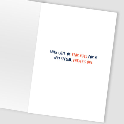 Daddy Bear You're My Hero Bear Hugs On Father's Day Greeting Card