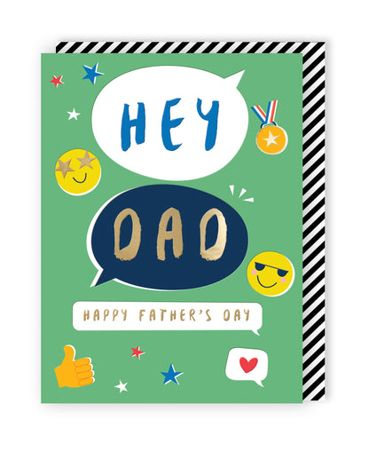 Hey Dad Happy Father's Day Fun-Tastic Father's Day Greeting Card