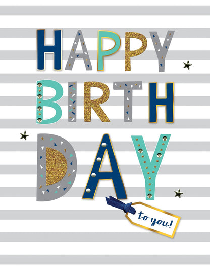 Happy Birthday To You Glitter Gigantic Greeting Card  A4 Sized Cards