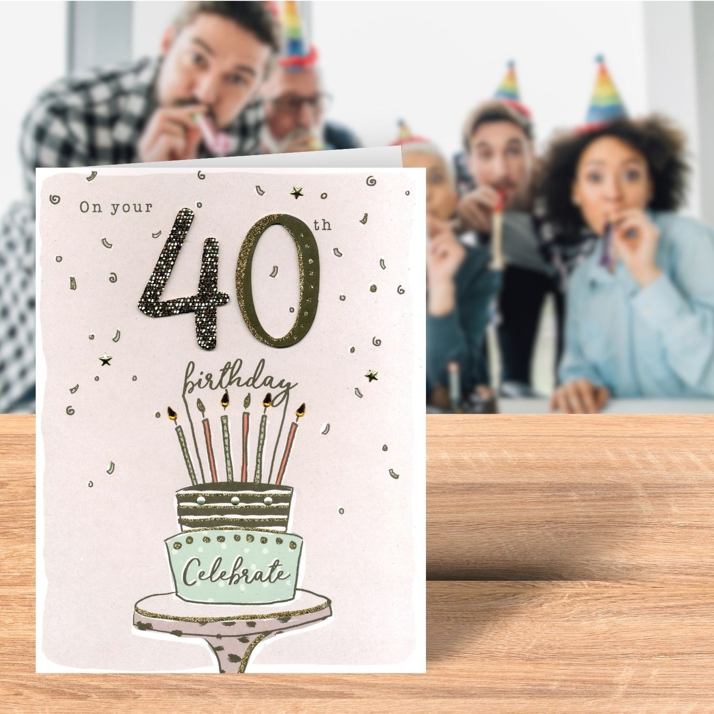 On Your 40th Birthday Gigantic Greeting Card  A4 Sized Cards